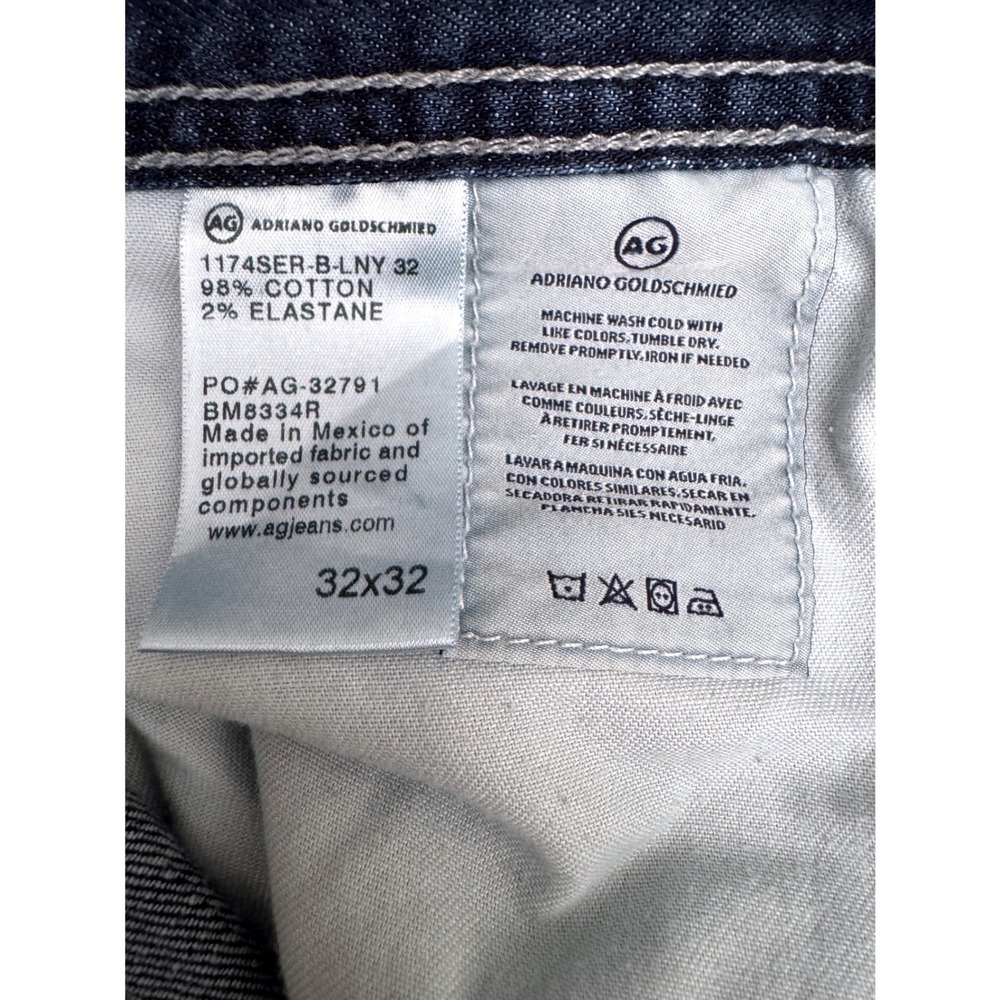 AG Adriano Goldschmied The Graduate Tailored Leg Dark Wash Size 32 Denim Jeans - Picture 6 of 7
